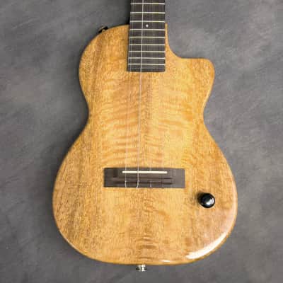 Pono TE Solid Acacia Electric Tenor Solid Body Ukulele with Hard Case image 4