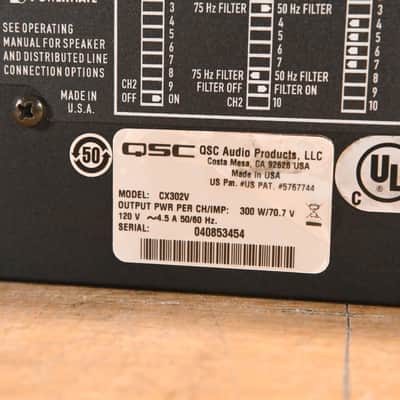 QSC CX302V 2-Channel Power Amplifier CG01W7P image 10