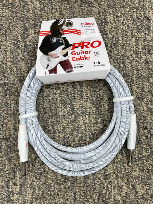 Hosa Pro series 15 FT guitar Cable 2026 - White image 1