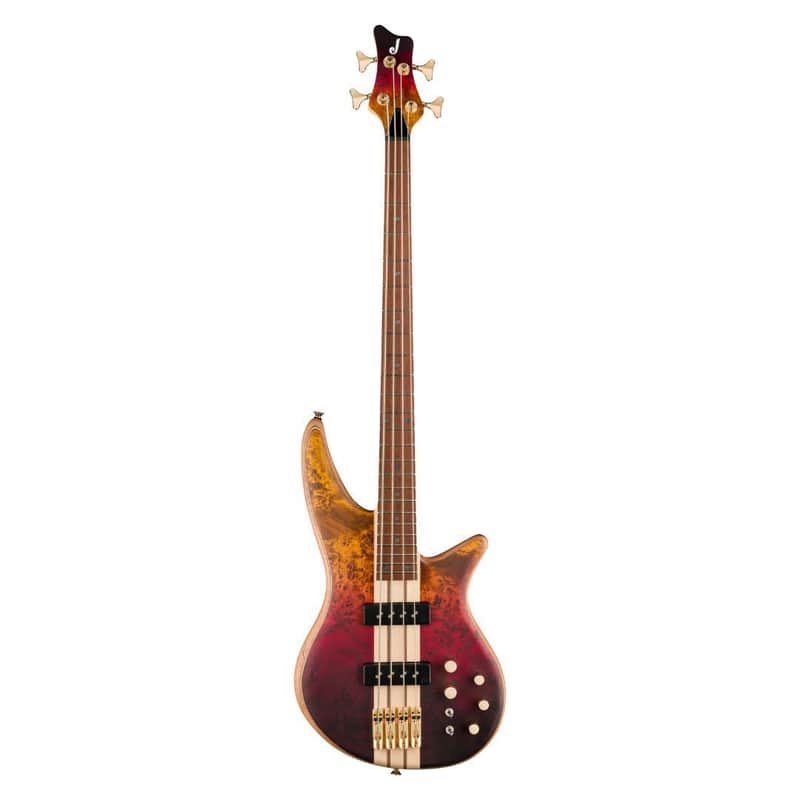 Jackson Pro Series Spectra Bass SBP IV 4-String Right-Handed Bass Guitar with Multi-Laminated Body and Caramelized Jatoba Fingerboard (Amber Flame) image 1