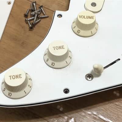 1994 Fender Japan Vintage 62 Reissue Stratocaster Pickups and Pickguard Complete image 3