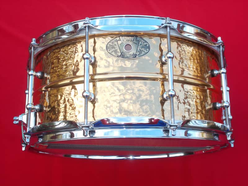 Ludwig 100th Anniversary 6.5x14 Hammered Bronze Snare Drum image 1