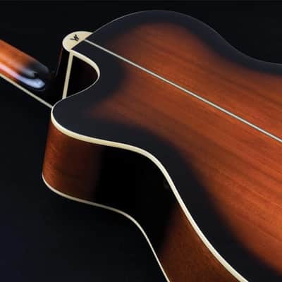 Washburn Festival EA15 Mini Jumbo Cutaway, Acoustic Electric Guitar, Tobacco Burst image 16