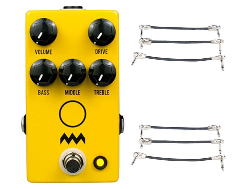 JHS Charlie Brown V4 JTM45 Distotion Guitar Pedal + 2x Gator Patch Cable 3 Pack image 1