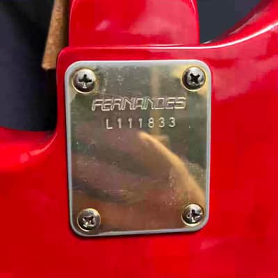 Fernandes FRB-55 MIJ 32" Medium Scale - Red Revolver Bass image 15