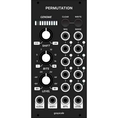 Grayscale Permutation Eurorack Random Looping Sequencer Module (12hp Black) image 2