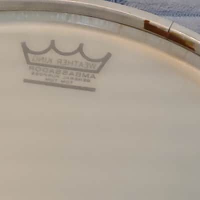 WOW! *1950s 1960s REMO 13" DRUMHEAD * Nearly NEW! * White Coated *HUGE CROWN LOGO * (Large Crown Logo) Vintage head image 5