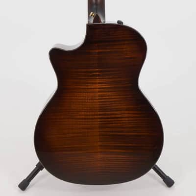 Taylor Custom Shop 2024 Grand Auditorium Acoustic-Electric Guitar - Blacktop Sitka Spruce with A Flame Maple Brushfire Finish Sides and 2-Piece Back image 2