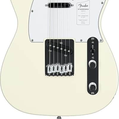 Fender Standard Telecaster Electric Guitar. Laurel Fingerboard, White Pickguard, Olympic White image 1