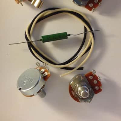 Lefty Wiring Harness Kit For J Bass US Spec Pots .047uf Soviet Paper In Oil Cap image 1
