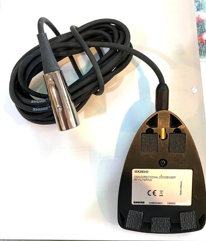 Shure MX393/O Microflex Omnidirectional Boundary Mic with 12' 3-Pin XLR Cable pair image 1