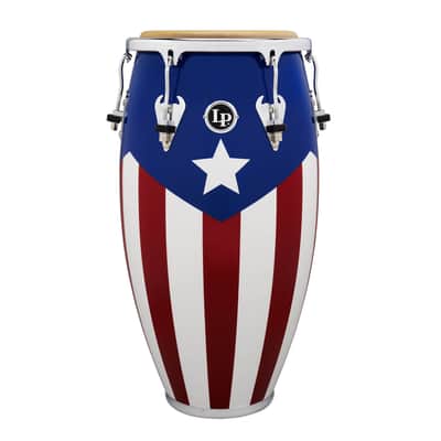 Latin Percussion LP Matador 11 3/4" Conga Oak Puerto Rican Flag (M752S-PR) image 2
