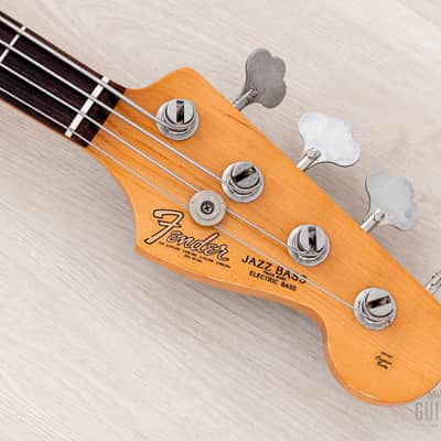 1994 Fender American Vintage ‘62 Jazz Bass Stack Knob Sunburst, 100% Original w/ Tweed Case image 4