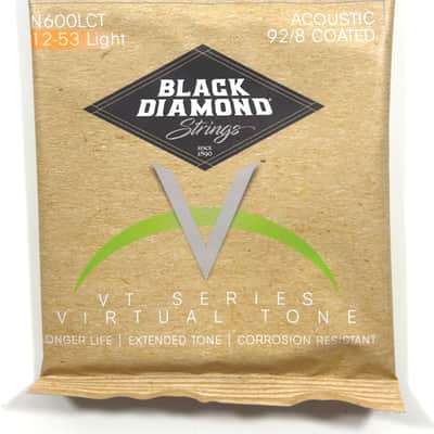 Black Diamond Guitar Strings Acoustic Light Coated Phosphor Bronze 12-53
