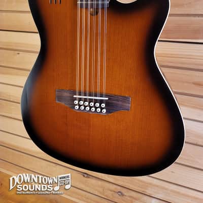 1999 Godin A12 12-String Acoustic/Electric Guitar with Godin Hard Case - Sunburst, 6lbs 6oz image 3