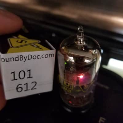 Sylvania Matched Pair (2) 6922 premium tNOS AT1000 TESTED Vacuum Tubes Gold pins rare D getter E88CC dual triode or GB6DG8 1963 image 7
