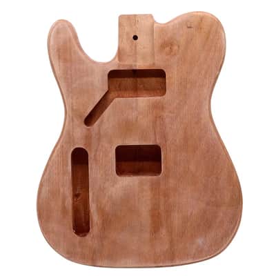 Left Handed Mahogany Wood Guitar Tele Style Body image 3