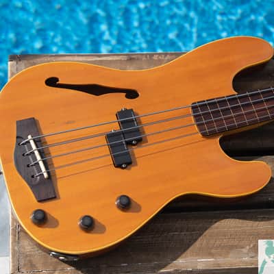 Rare 1991 Fender PBAC-100 FL - 7lbs 10 oz's! Fretless Electric Acoustic Bass - Nitro Vintage Lacquer - Made in Japan (Fuji-Gen) image 2