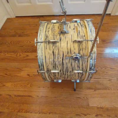Pearl Vintage President 14 x 22 Bass Drum White Tiger Eye Finish All Original Japan Made! image 7