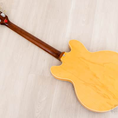 2002 Epiphone Elite 1963 ES-335 Dot Natural w/ Open Book Headstock, Case & Tag, Japan Terada image 13