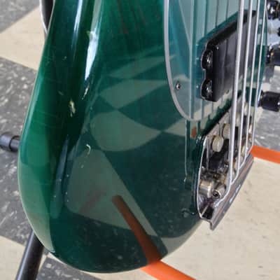 1985 1986 Music Man Sabre Unlined Fretless Trans Green image 3
