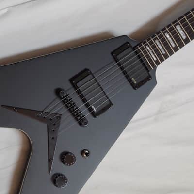 DEAN V Stealth electric GUITAR new Black Satin w/ DEAN MOLDED CASE - EMG Pickups image 4