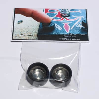 Ghost Electronic Footswitch Covers 2 Black Dust Pedal Topper Aluminum Guitar Knob 2022 image 4