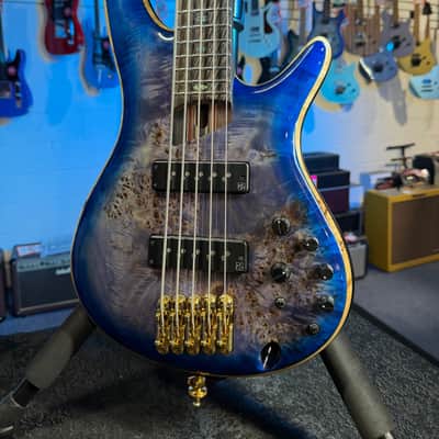 Used Ibanez SR2605E-CBB Premium Soundgear Bass - Cerulean Blue Burst, Free Plek and Ship! image 1