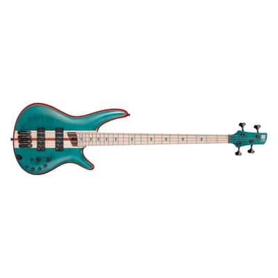 Ibanez SR1420B Premium Bass Guitar Caribbean Green Low Gloss + Gig Bag SR 1420B CGL - Brand New image 1