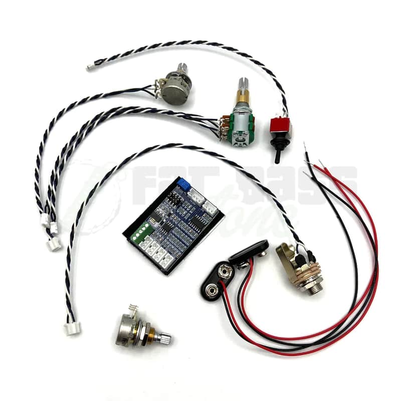 Trickfish Amplification IPA-S 3 Band Internal Bass Preamp: 1 PU - 3 Knob & 1 SW (V-LoMid-T/B-APSW) / PREWIRED  image 1
