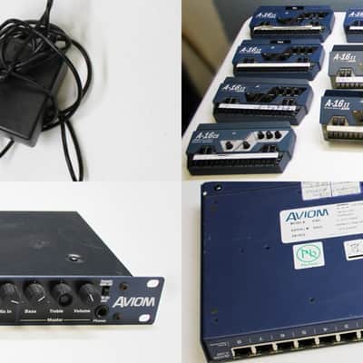 Aviom Lot of Personal Mixers & Net/Power Distributors - A-16II / A-16CS / A-16D / A-16R image 1