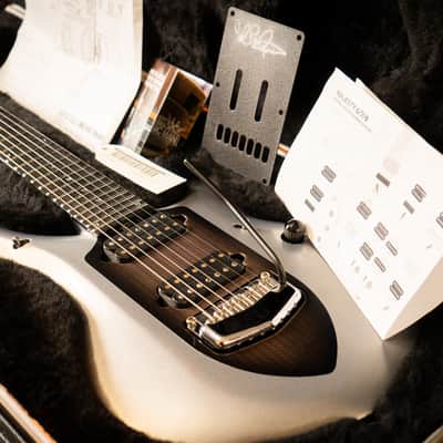 Ernie Ball Music Man John Petrucci Majesty 7 – 2015 – Silver Lining – Excellent Condition – Complete Case Candy – Signed Backplate image 19