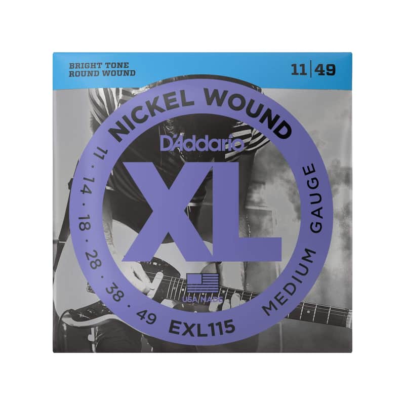 D'Addario EXL115 Blues/Jazz Nickel Wound Electric Guitar Strings 11-49 image 1