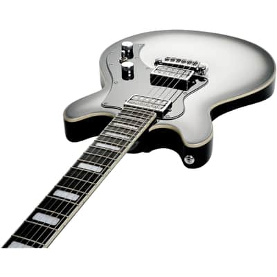 Hagstrom Megin Grey Burst Electric Guitar with Hard Case image 2