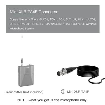 Pro Lavalier Lapel Microphone Mic-J 017 Unidirectional Condenser Microphone Compatible With Wireless Transmitter Mini Xlr Ta4F Plug image 2