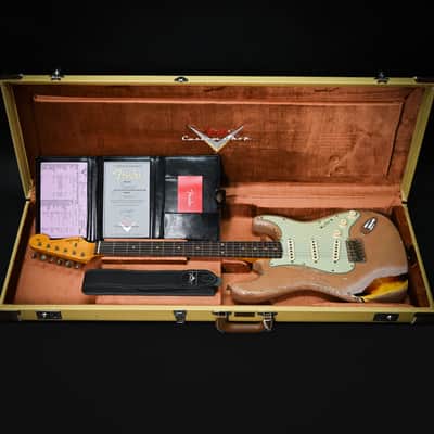 Fender Custom Shop Limited Edition '59 Stratocaster Super Heavy Relic- Aged Dirty Shell Pink/ Chocolate 3 Tone Sunburst 2025 (CZ585212) image 5