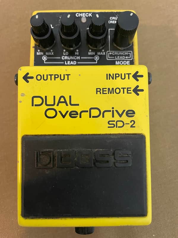 Boss SD-2 Dual OverDrive (Silver Label) 1993 - 1998 - Yellow image 1