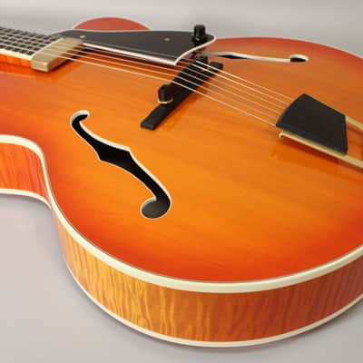 M. Campellone Standard 17" Amber Burst Hand Made Hollowbody w/OHSC image 7