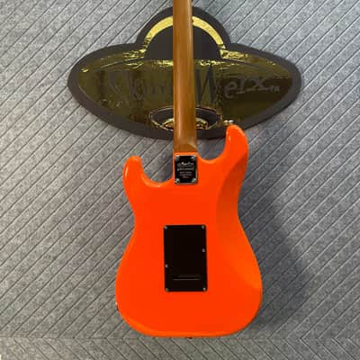 Schecter Nick Johnston "Thumper" FretWerx In-USA Setup and Fret Polish 2020's HSS - Orange w/ Custom Vinyl Flowers image 17