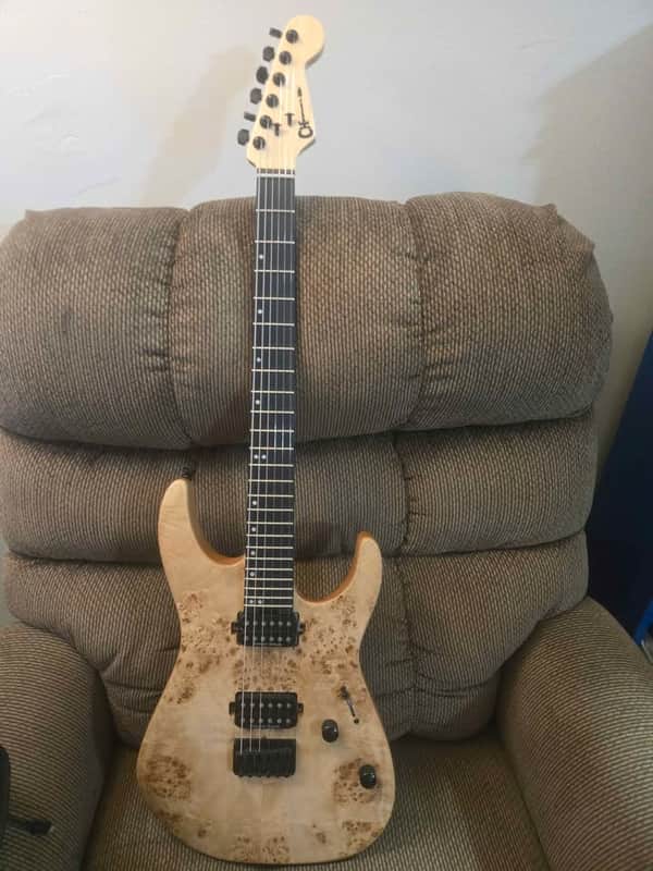 Charvel Pro-Mod DK24 HH HT E Mahogany with Poplar Burl Top 2022 - Present - Desert Sand image 1