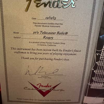 Fender Custom Shop Reissue 50’s Telecaster Relic image 14