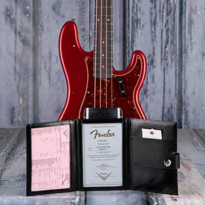 Fender Custom Shop Limited 1962 Precision Bass Relic Bass, Aged Candy Apple Red image 9