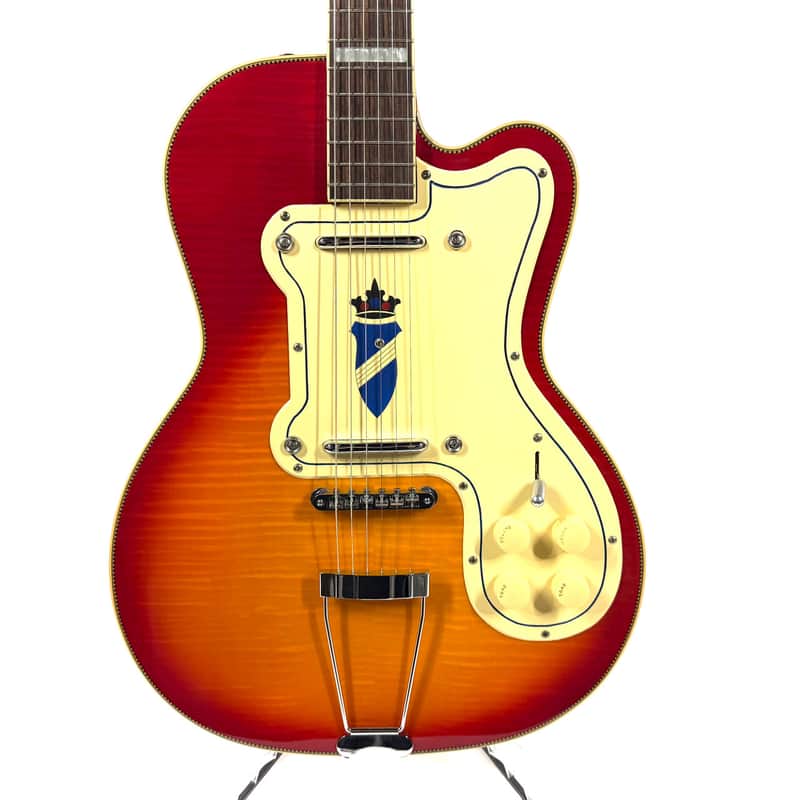 Used Kay K161V Semi-Hollow Electric Guitar Cherry Sunburst image 1