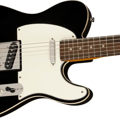 Classic Vibe Baritone Custom Telecaster®, Laurel Fingerboard, Parchment Pickguard, Black image 4