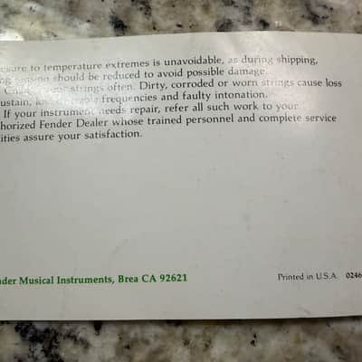 Squier Guitar/ Bass Manual 80s stratocaster telecaster precision jazz bass image 3