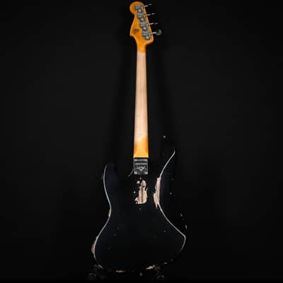 2024 Fender Custom Shop LTD ’64 Jazz Bass Heavy Relic *VIDEO* | Aged Black | Ash Body | Block Inlays image 4