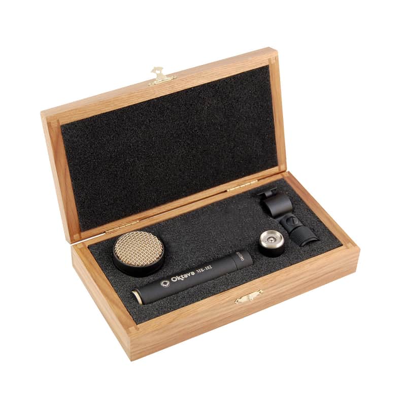 Oktava MK-102 large diaphragm condenser microphone, all-brass 34mm capsule, made in Russia (silver) image 1