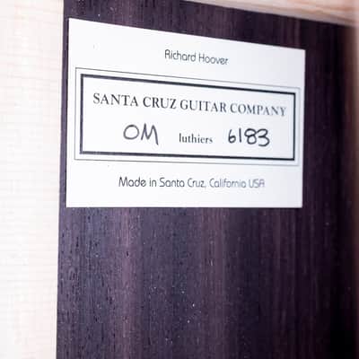 2024 Santa Cruz OM Pre-War w/ Adirondack Bracing & Hide Glue Construction, Mint w/ Case, Tags image 6