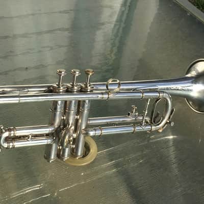 SUMMER DEAL MARTIN 1926 HANDCRAFT DANSANT NICE SILVER TRUMPET SERVICED COMP. NICE VALVES MARTIN CASE MPC & ADAPTOR image 3