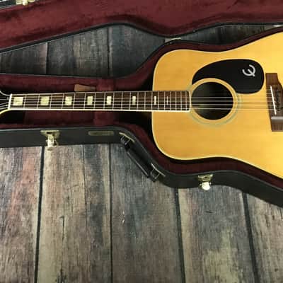 Used Epiphone Japanese Made FT-550 Excellente Acoustic Guitar with Case image 8
